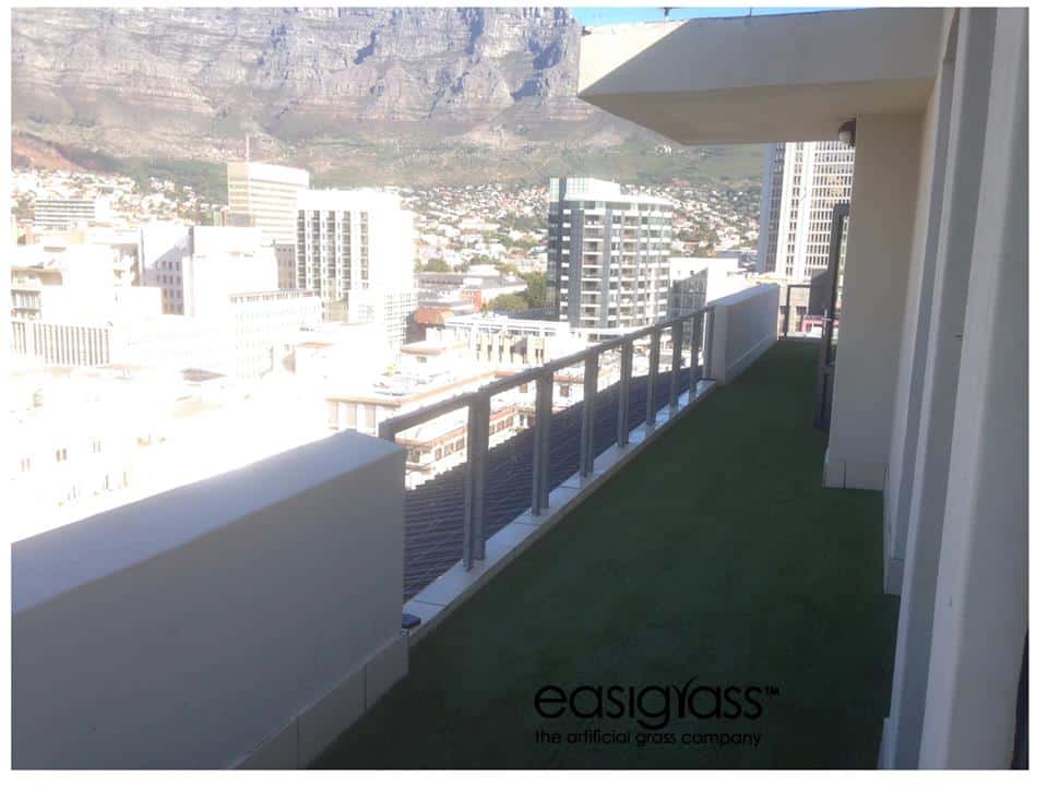 Artificial grass balcony installation in Cape Town