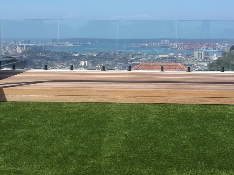 Artificial grass roof top installation in Cape Town