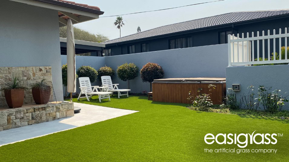 Artificial Grass Lawn in a Garden