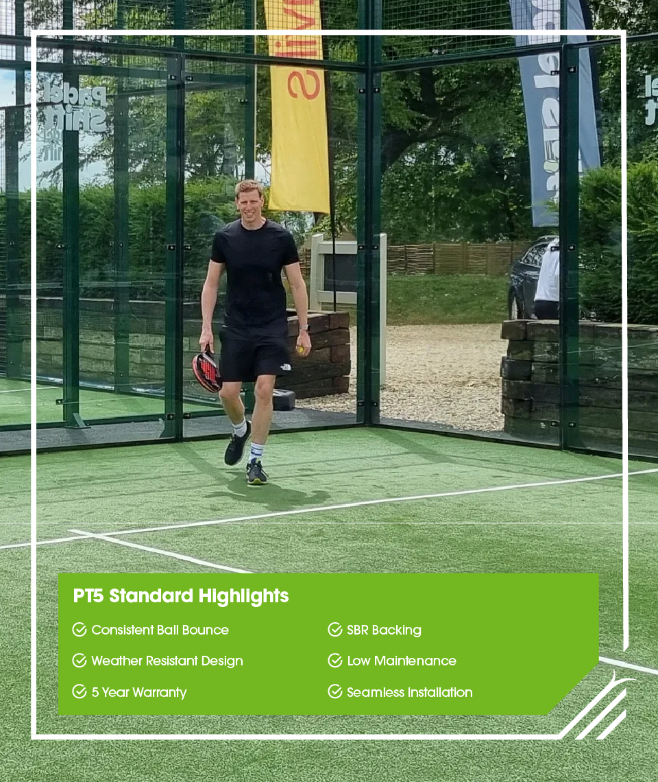artifical turf for padel courts​ pt5 standard​