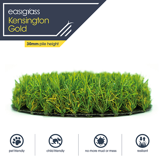 Kensington Gold 30mm Artificial Grass